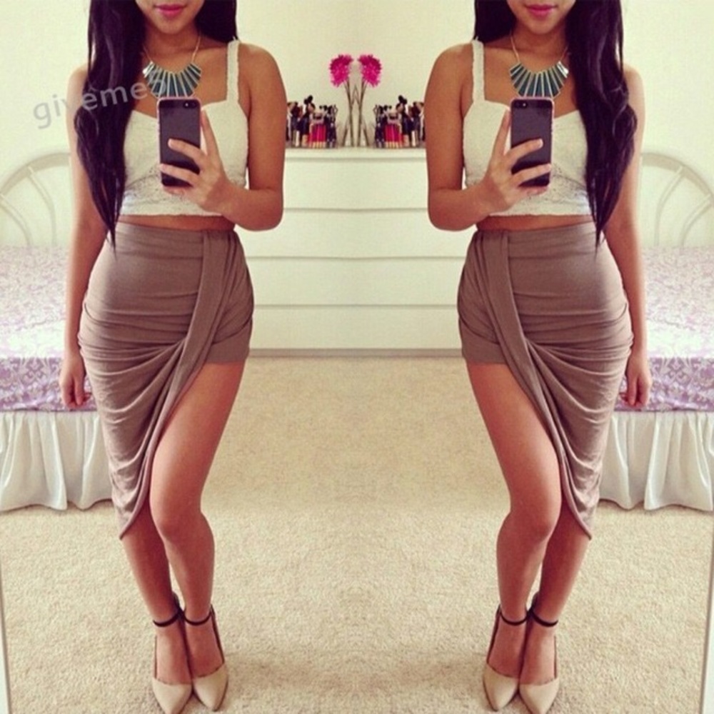 Charlotte Russe Ruched Skirt